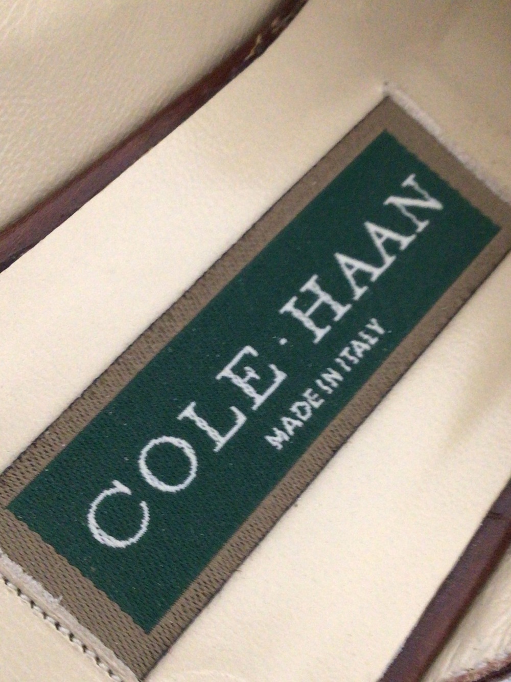Cole Haan Brown and White Tassel Slip-On Loafers - Picture 5 of 10